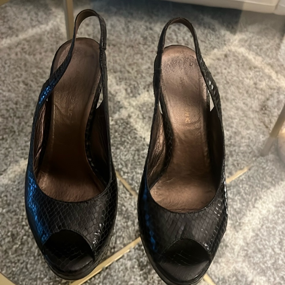 Banana Republic sling back peep toe platform  wedge